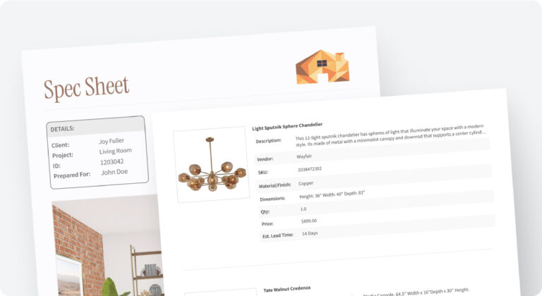 Interior Design Specification Software | DesignFiles